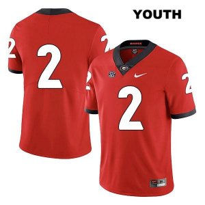 Youth Georgia Bulldogs NCAA #2 D'Wan Mathis Nike Stitched Red Legend Authentic No Name College Football Jersey VMU3754KH